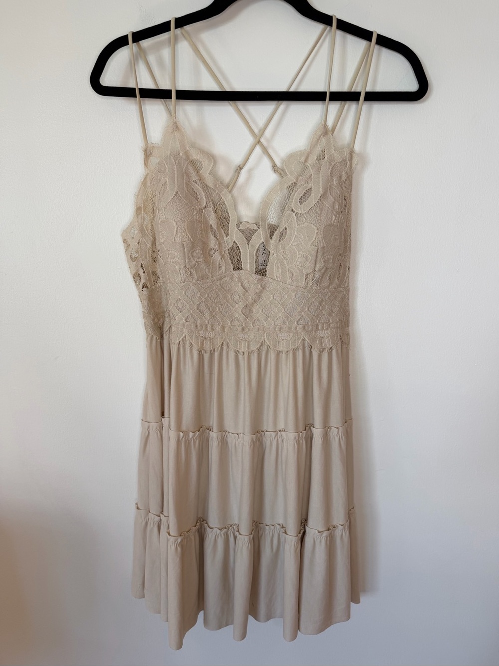 Zenana Outfitters Cream Crochet Peasant Top plus size 3X dress boho bohemian